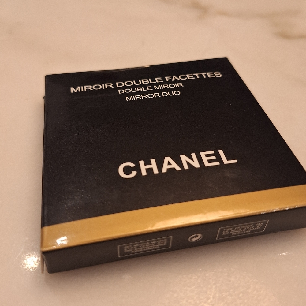 NWT CHANEL Black Miroir Double Facettes Compact Case w/ Dust Bag - Picture 2 of 4